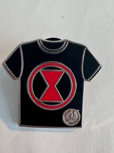Disney Pin Black Widow Marvel T-Shirt Hidden Disney Disneyland 2024 (C0)