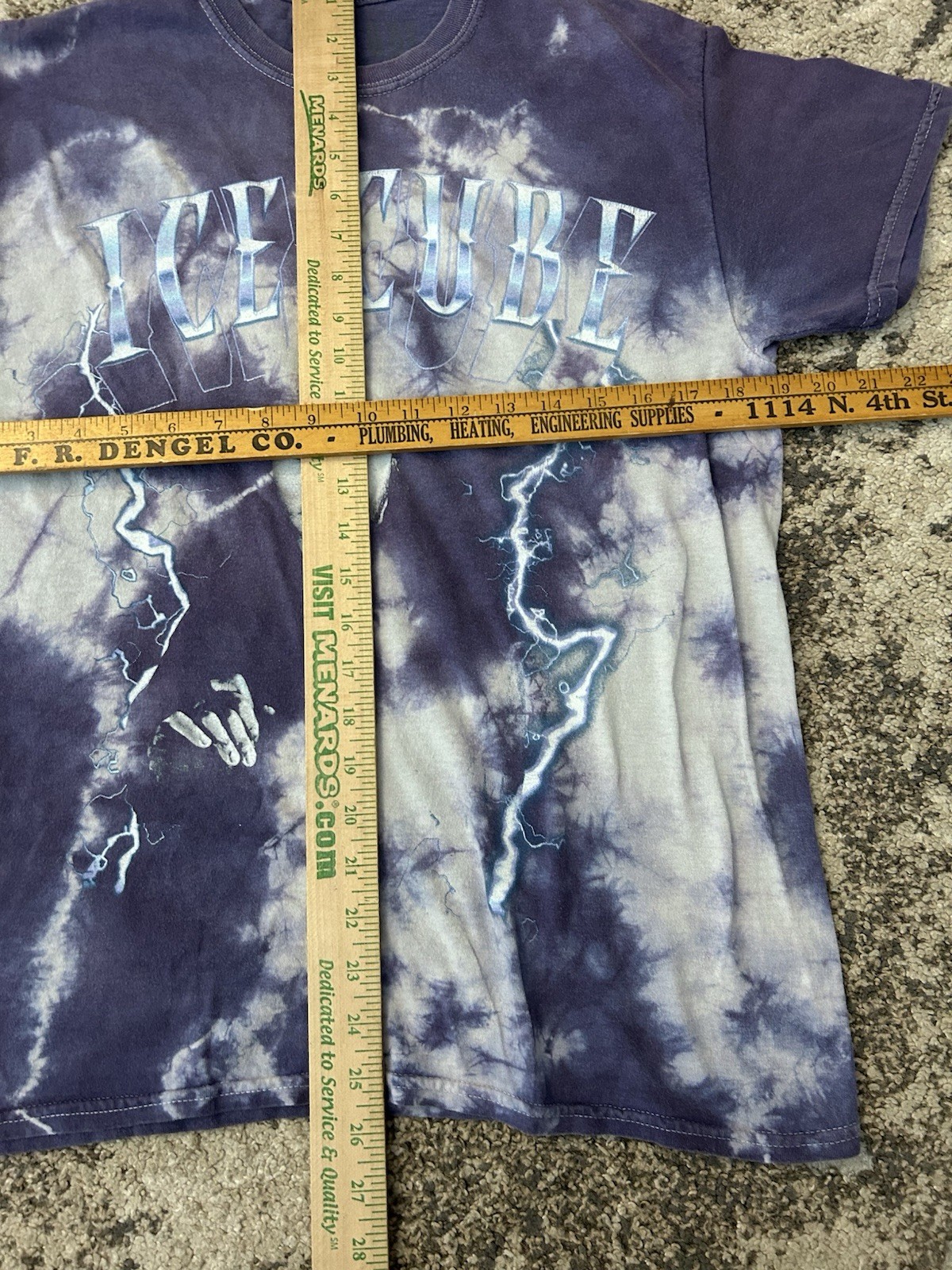 Ice Cube Men Blue Cotton T Shirt Tie Dye Crewneck Casual Pullover Short Sleeve M gallery