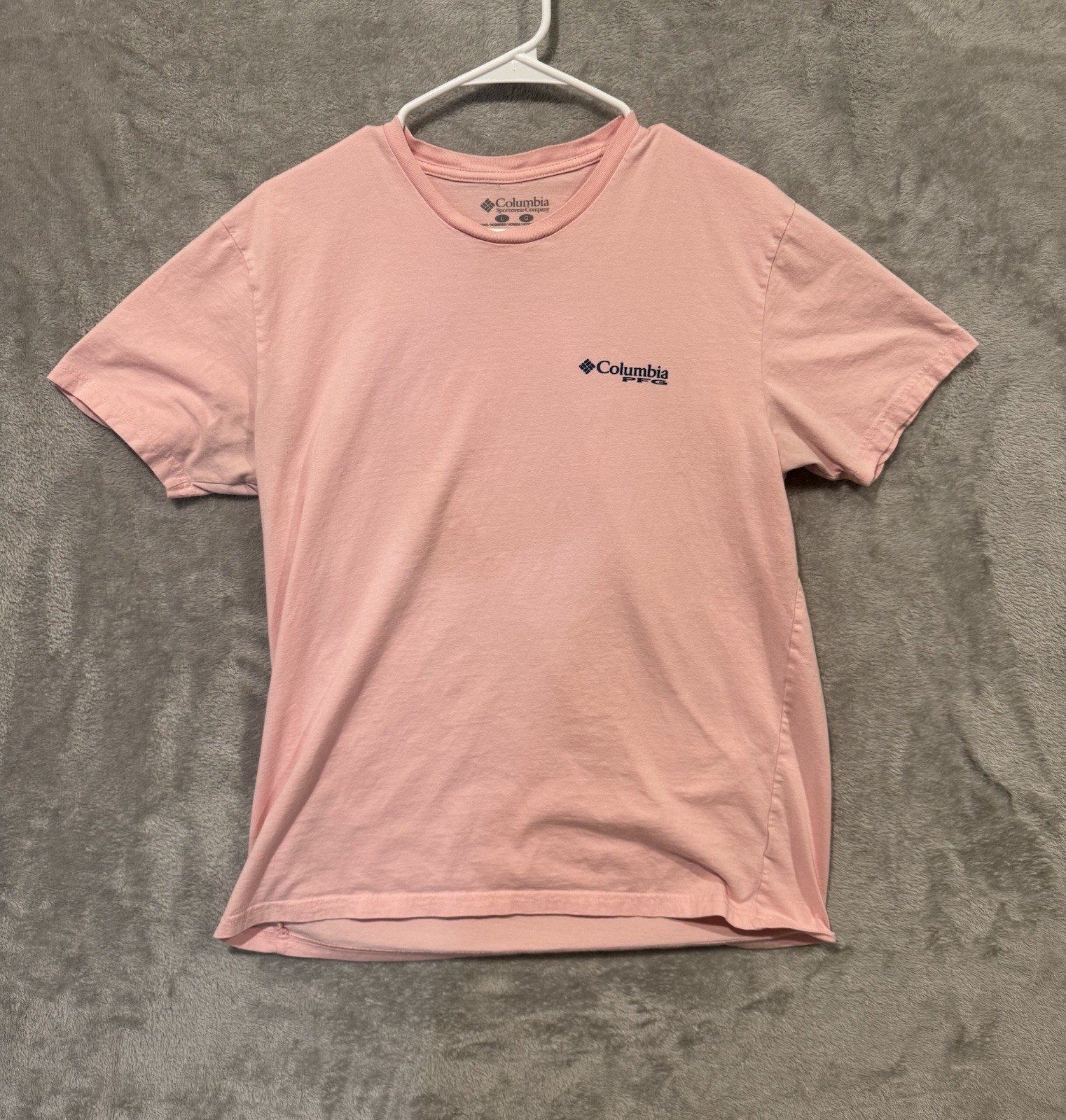 Columbia Shirt Mens Large Pink Offshore Ale Graphic Outdoors Hiking Cotton Tee gallery