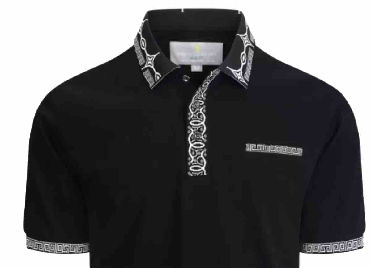 Men's Luxurious Fine Cotton Polo Shirt,Italian Style,Stretch M to 3XL….A18.A gallery