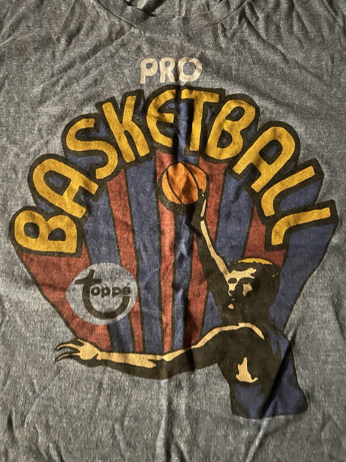Homage Topps Basketball Logo T Shirt Blue XL L Soft SEE DESCRIPTION gallery