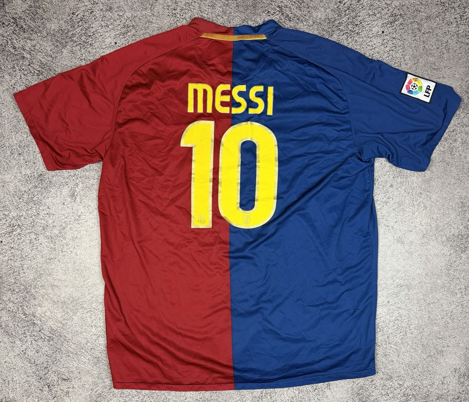 FC BARCELONA SPAIN 2008 2009 HOME FOOTBALL SHIRT JERSEY NIKE 10 MESSI 286784-655