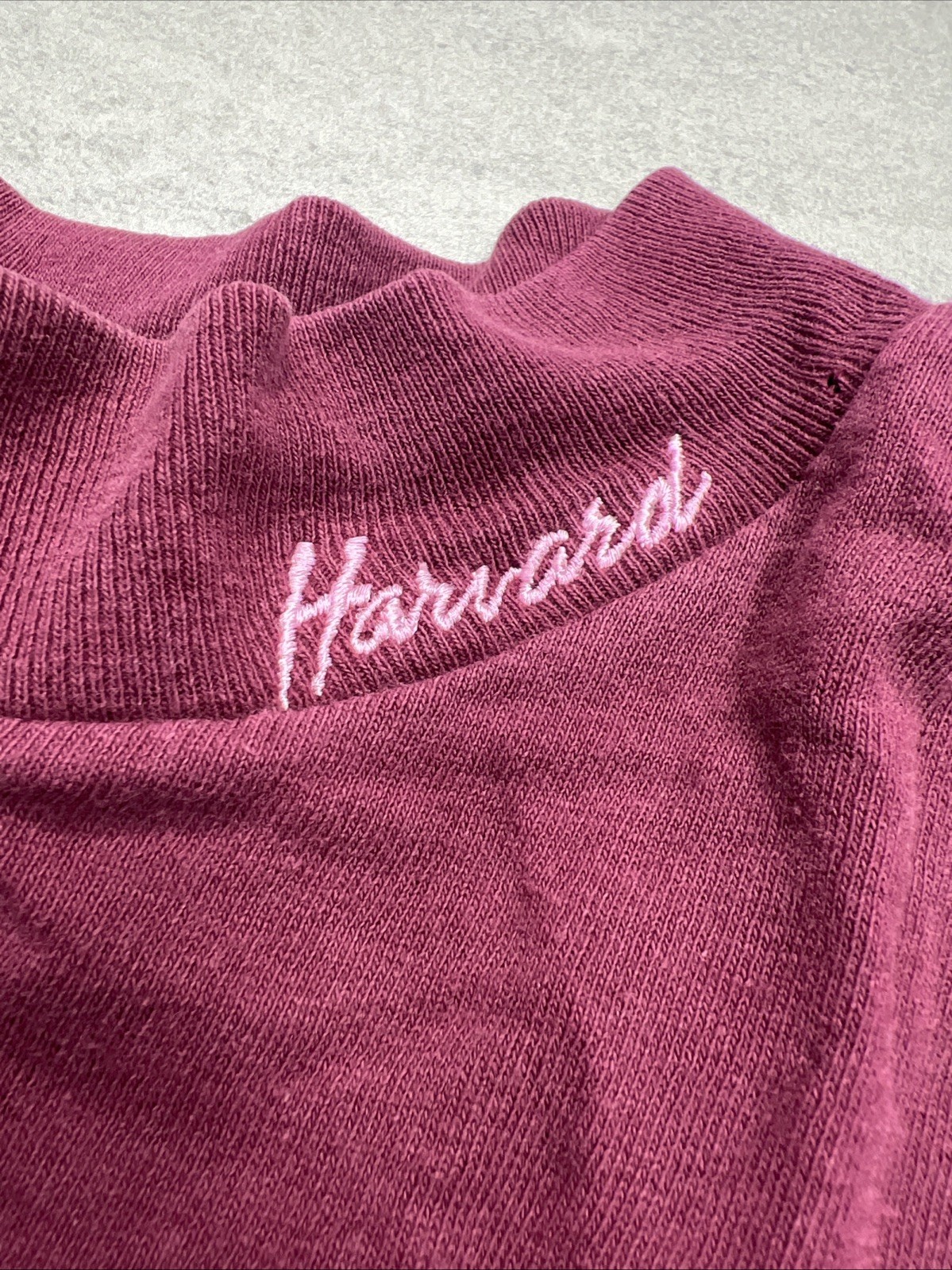 Vintage Harvard Logo 7 USA Made Mock Neck Long Sleeve Shirt XL 90s Embroidered gallery