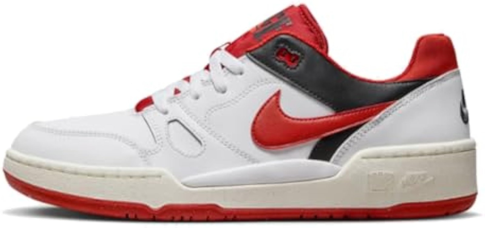 NIKE Full Force Low Mens FB1362-102 (White/Mystic RED-Black-SAIL), Size 10 - Whi gallery