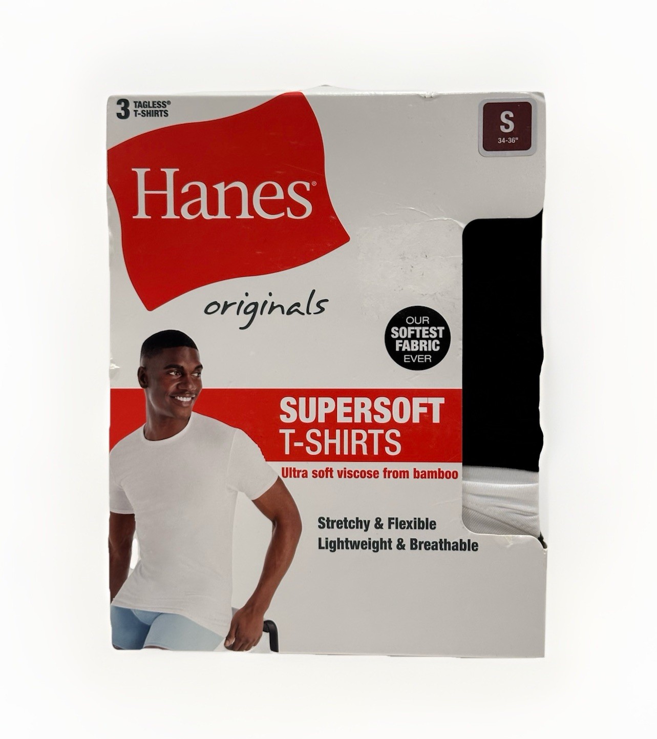 Mens 3-Pack T-Shirts Crew Neck Multicolor Soft Size Small Hanes gallery