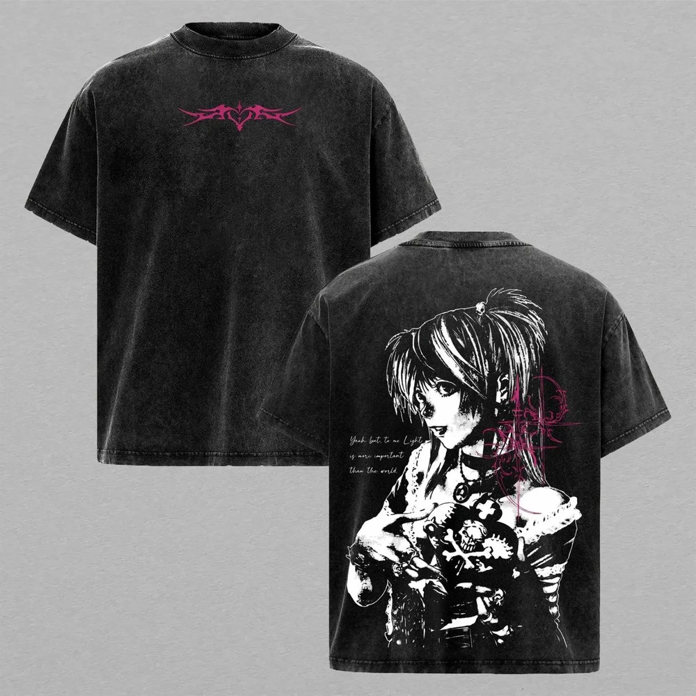 Misa Amane Death Note Cotton Fabric Garment, Unisex Casual Gothic Anime Graphic