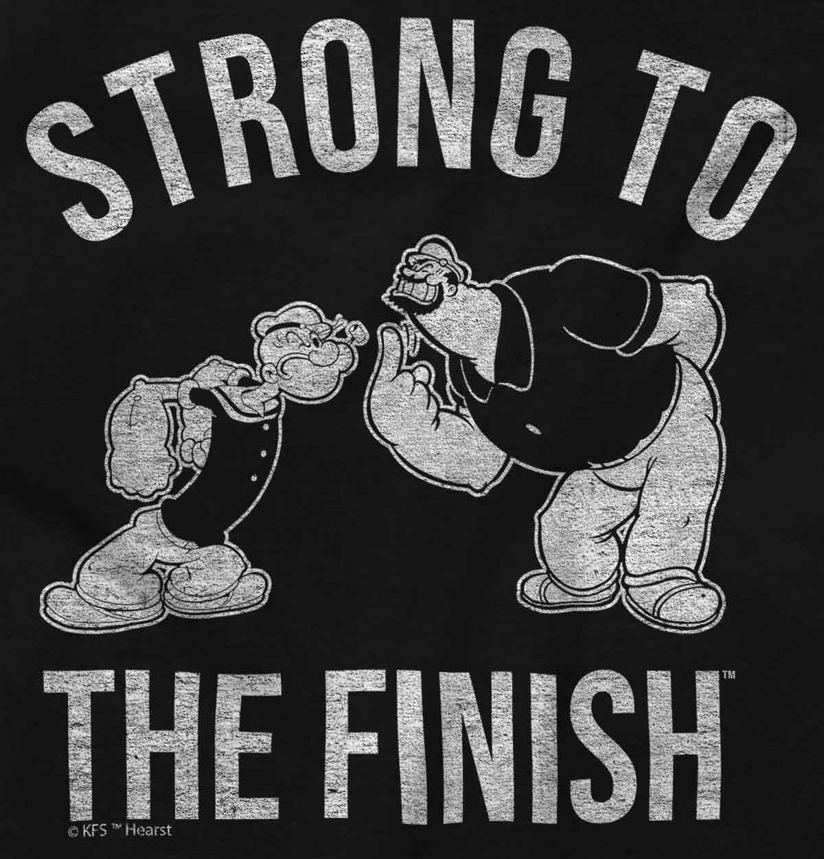 Vintage Popeye Bluto Strong Gym Workout Gift Mens Casual Crewneck T Shirts Tees gallery