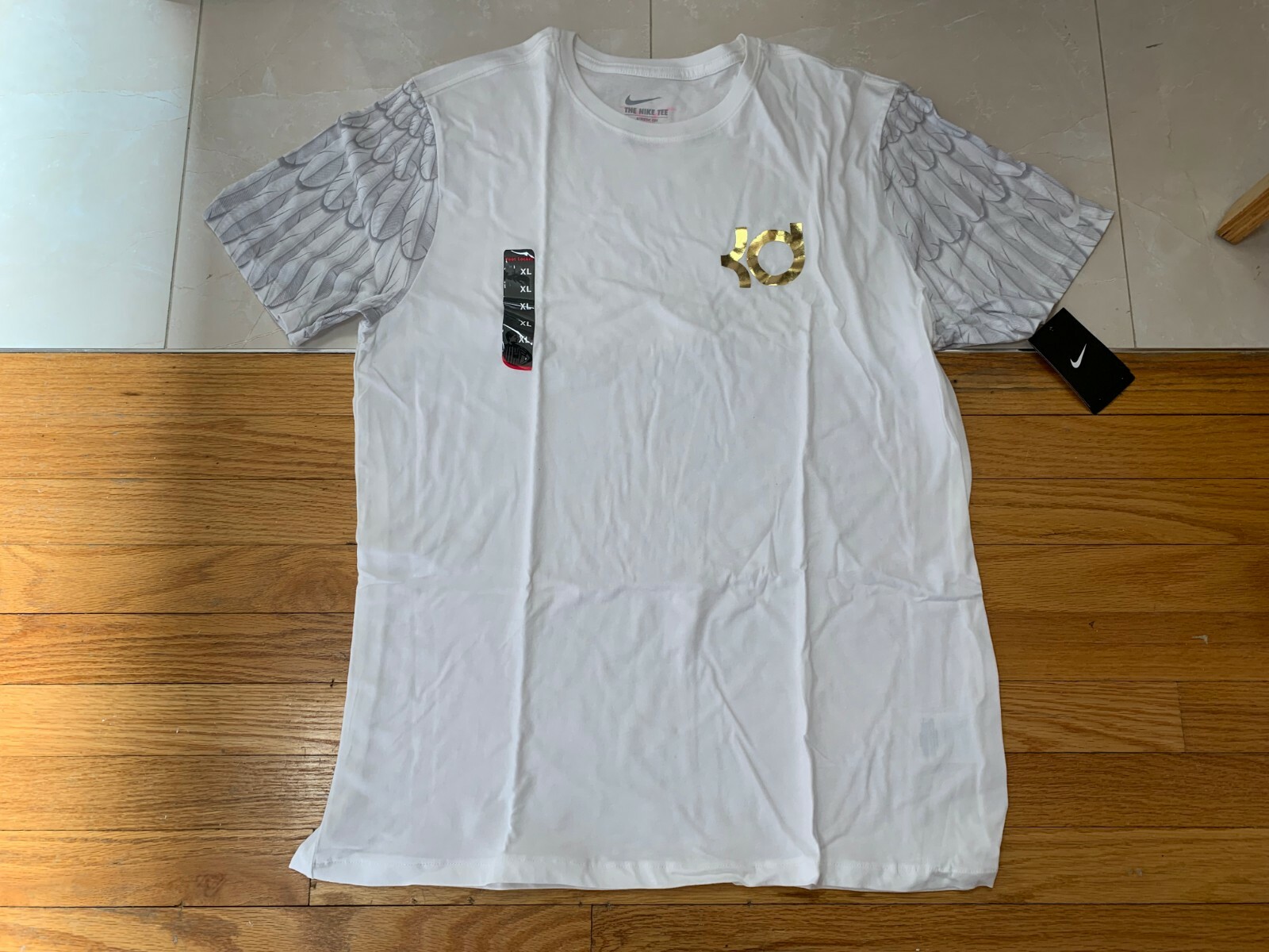 Nike KD 7 Aunt Pearl T-Shirt Men Kevin Durant VII White Gold 8 9 10 11 12 13 14 gallery