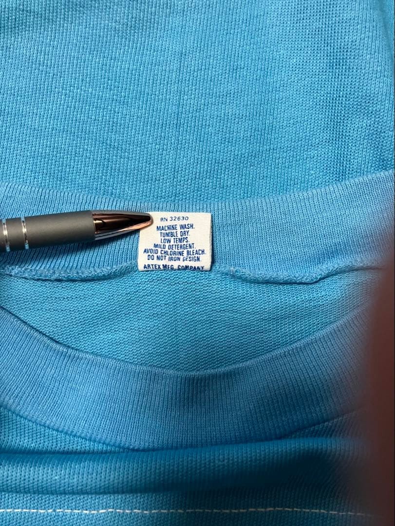 70s Vintage Artex Playboy Football Long Sleeve T-Shirt Blue XL USA Made gallery