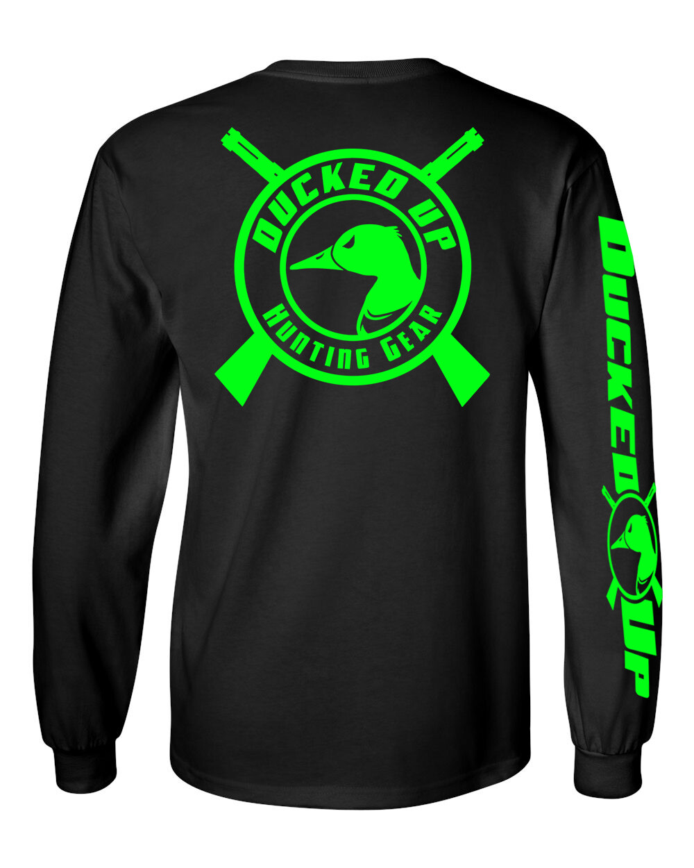 Ducked Up T shirt long sleeve men’s hunting apparel Duck call shotgun blind