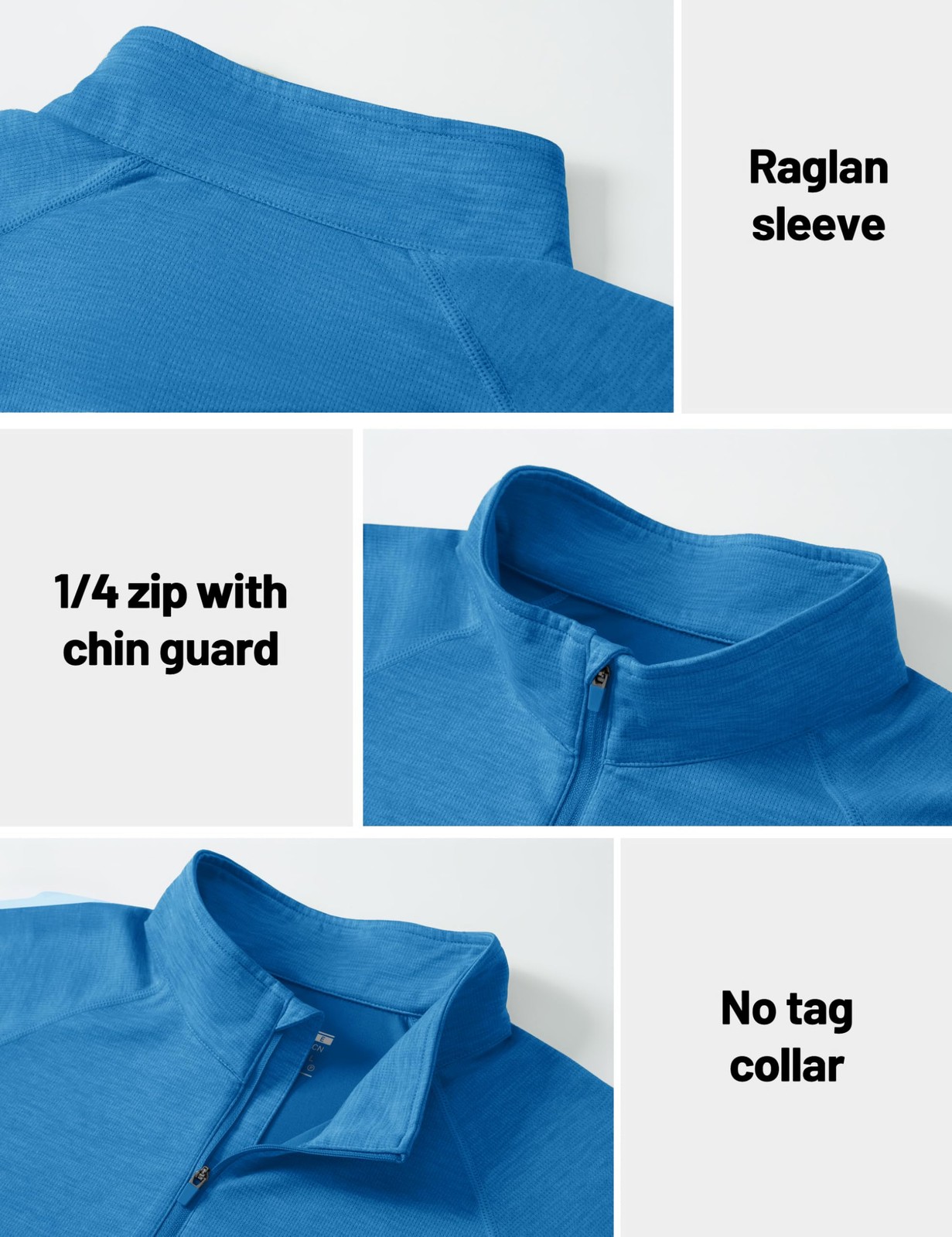 Quarter Zip Pullover Men Long Sleeve Running Shirt Lightweight Athletic Quick... gallery