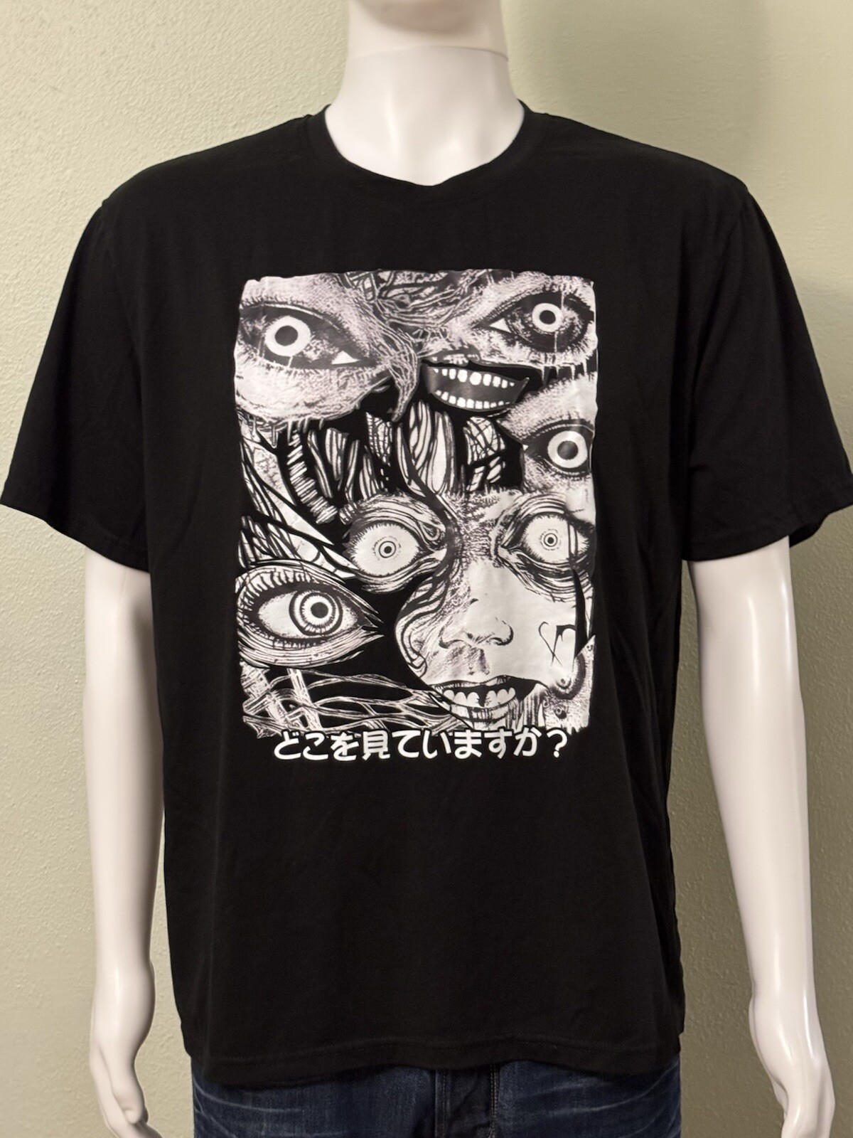 Anime Men Cotton Figure & Letter Graphic Tee - XL gallery