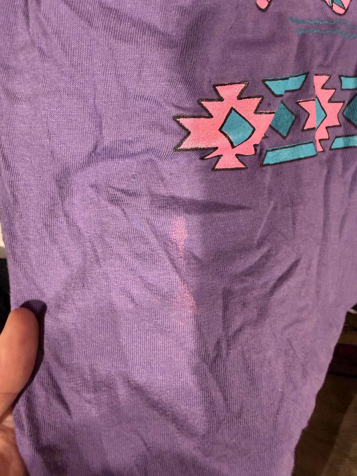 Vintage Hering Shirt Mens XL Purple Southwestern Cactus Snake Desert Graphic Tee gallery