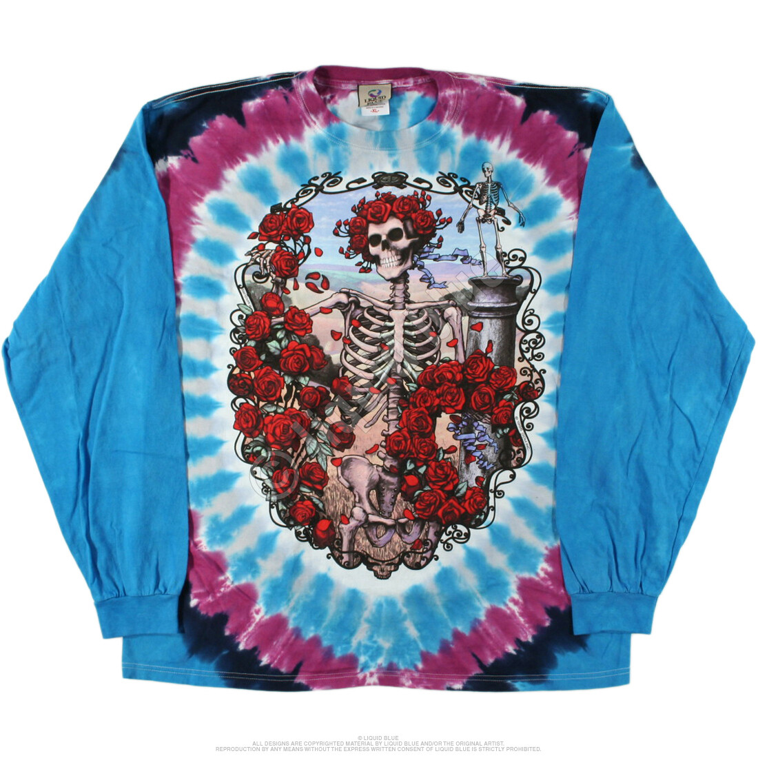 GRATEFUL DEAD-30TH ANNIVERSARY-TIE DYE LONG SLEEVE-2 SIDED T-SHIRT M-L-XL-XXL gallery