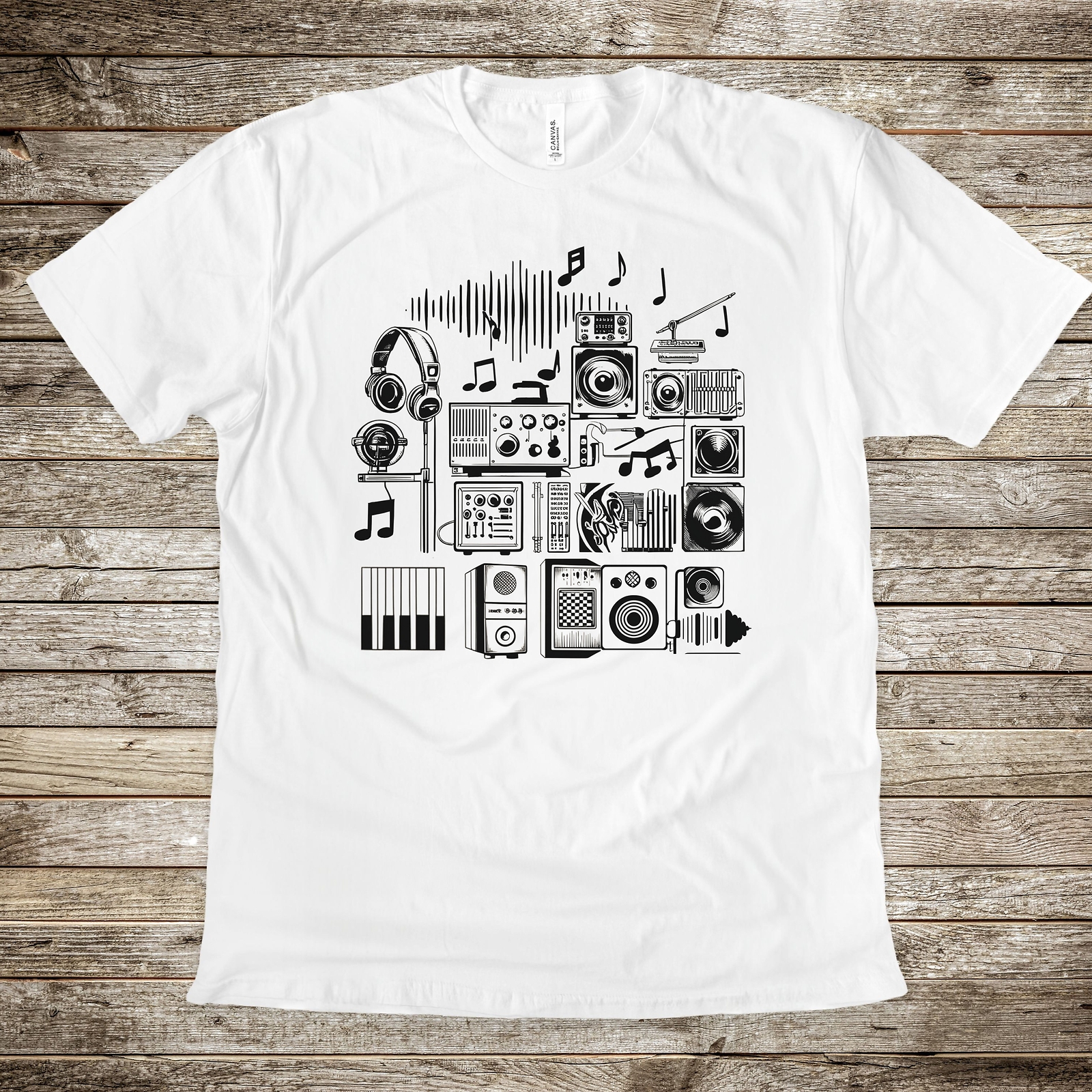Audio Engineer Music Production T-Shirt, Abstract Music Design