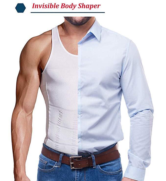 Mens 1/5 Pack Body Shaper Slimming Tummy Vest Thermal Compression Shirt Tank Top gallery