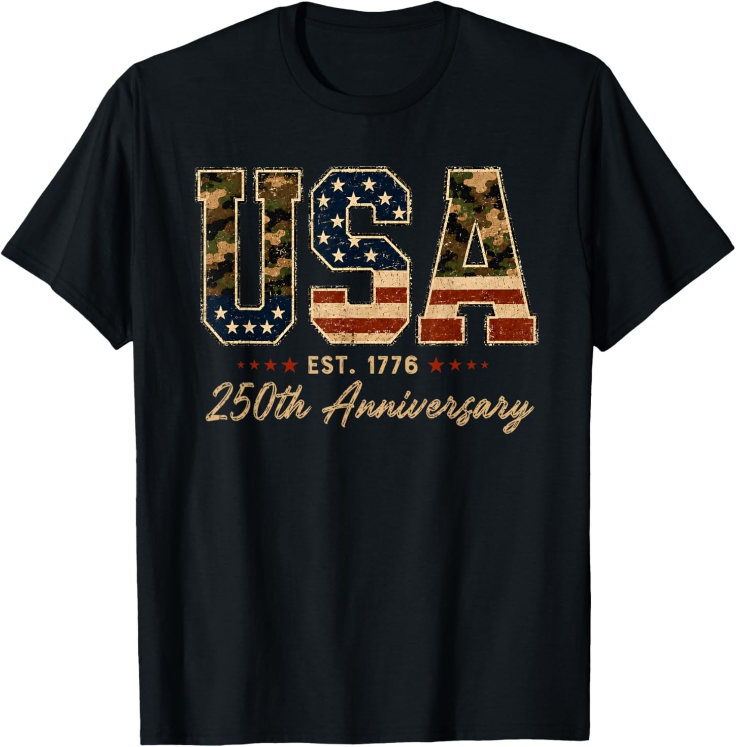 4th of July America US Flag Patriotic 250th Anniversary USA T-Shirt gallery