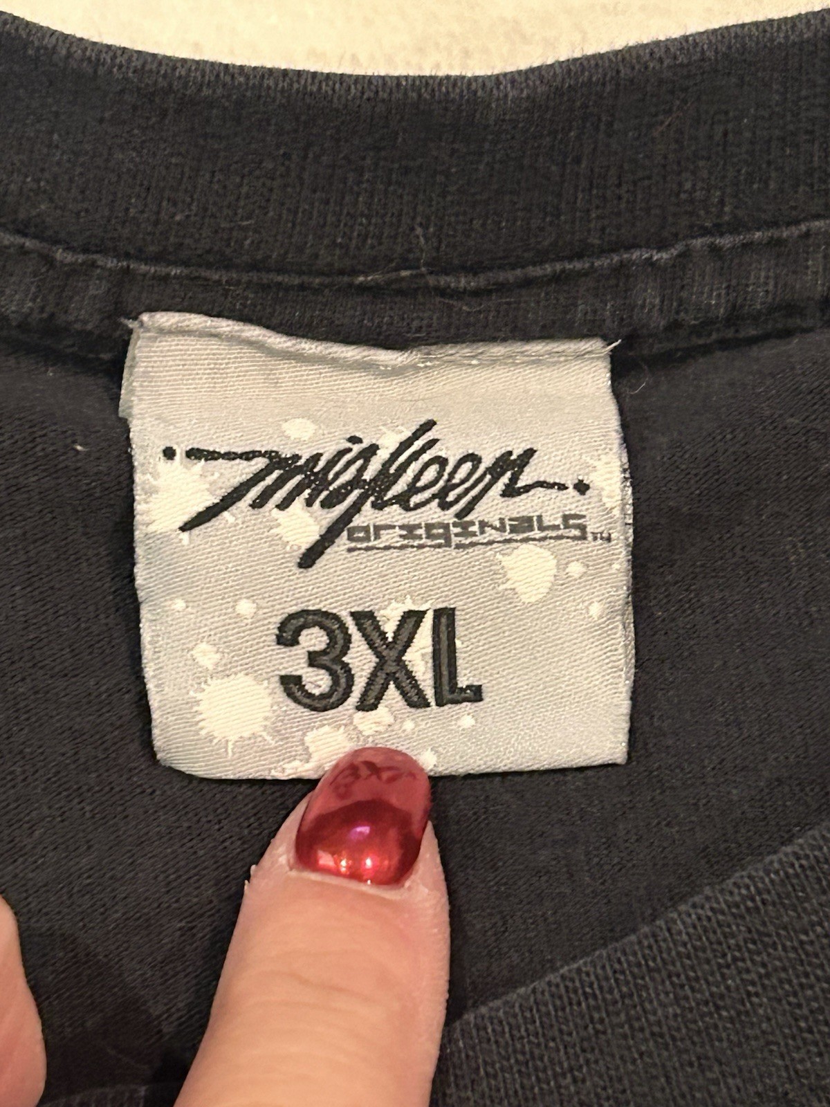 Vintage Y2K Miskeen Originals Men's 3XL Black Hand Painted Shirt Skate Hip Hop gallery