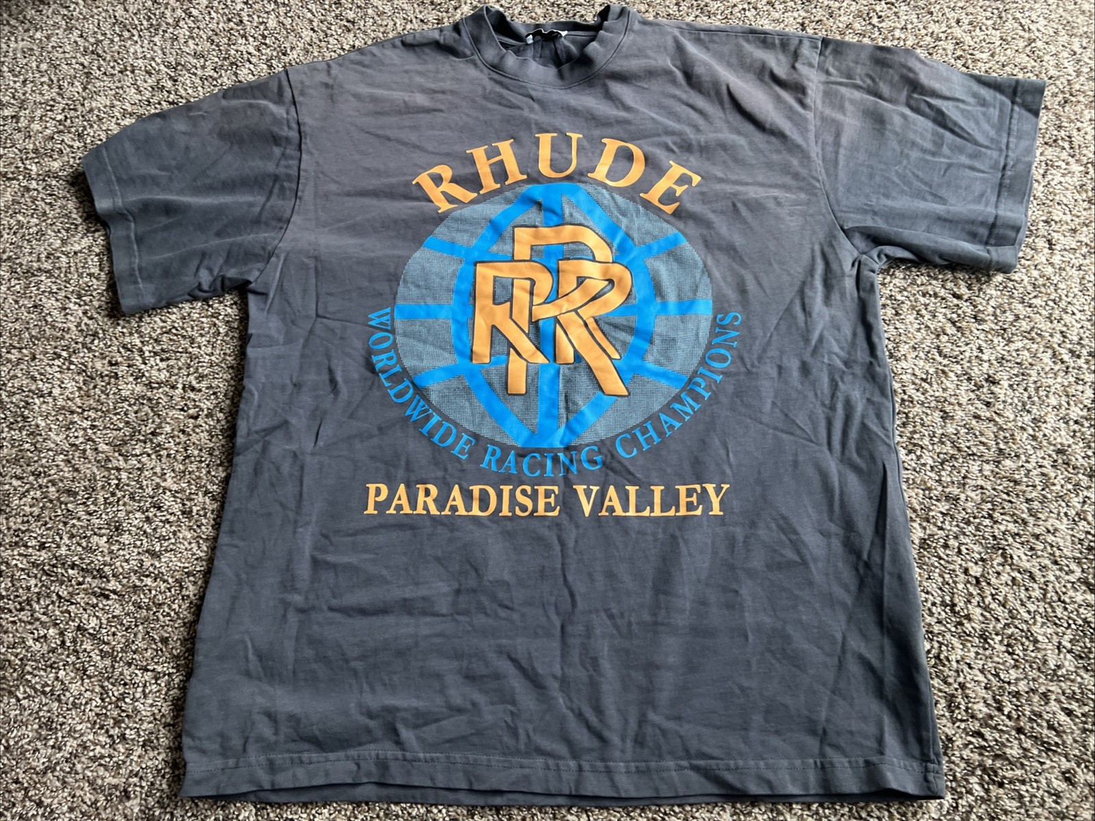 RHUDE Men's T-Shirt Size Large Paradise Valley Made in USA 100% Cotton gallery