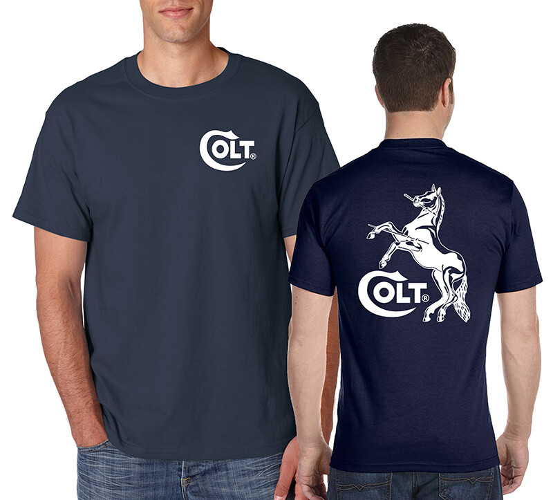 COLT T-Shirt Front Back Horse Logo 2nd Amendment NRA Pro Gun on S-6XL Tee gallery