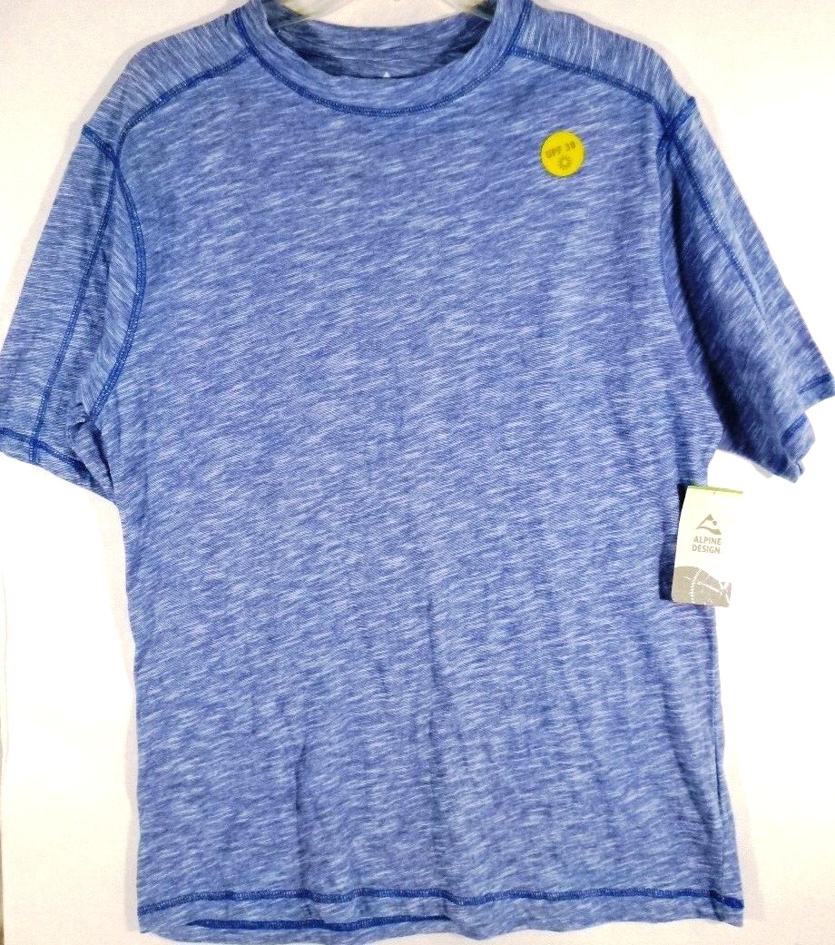 Alpine Design-Mens UPF 30 Hiking Outdoor T-Shirt, Medium, Blue, NEW w/ Tags