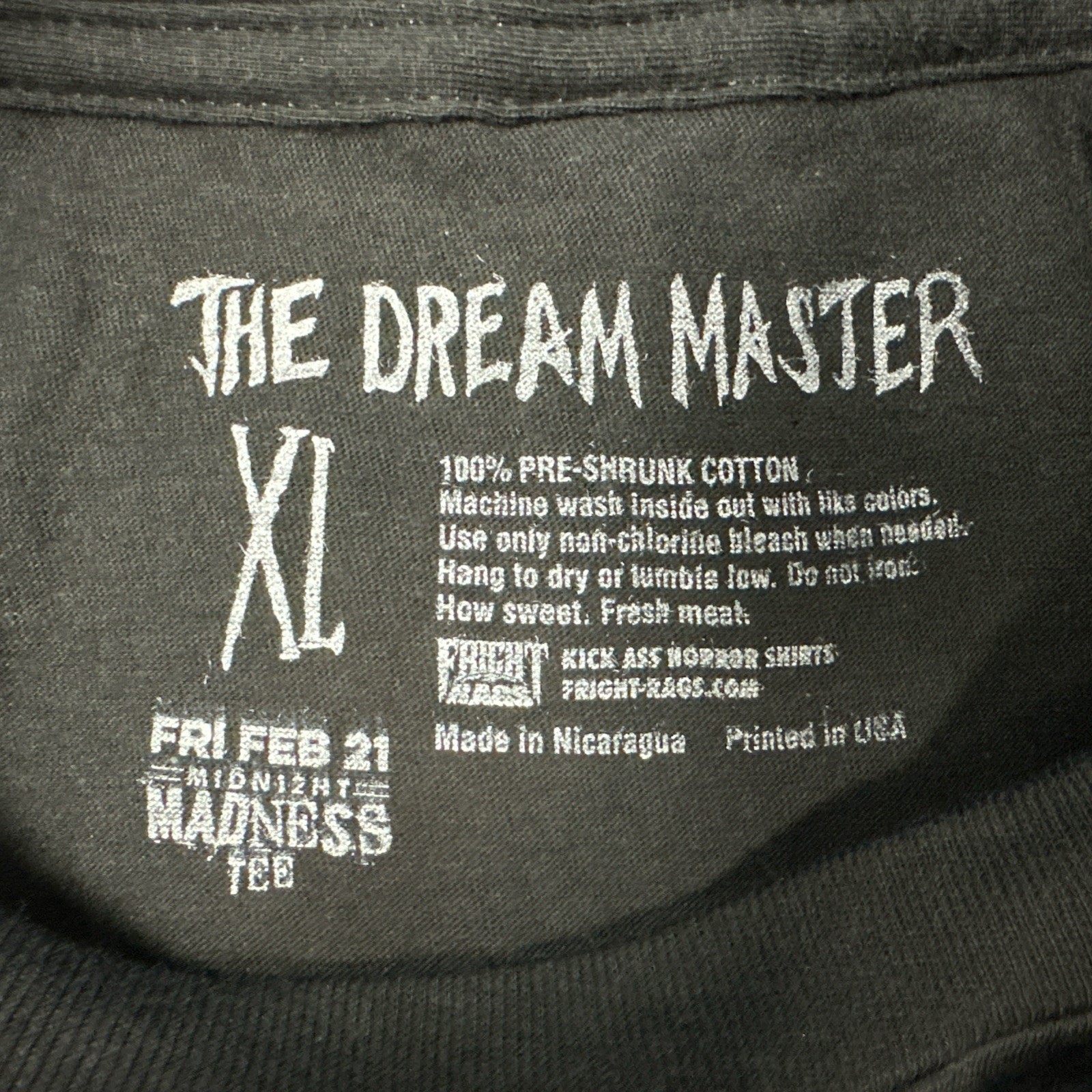 Fright Rags The Dream Master (Mens XL) - T-Shirt - Brand New - Midnight Madness gallery