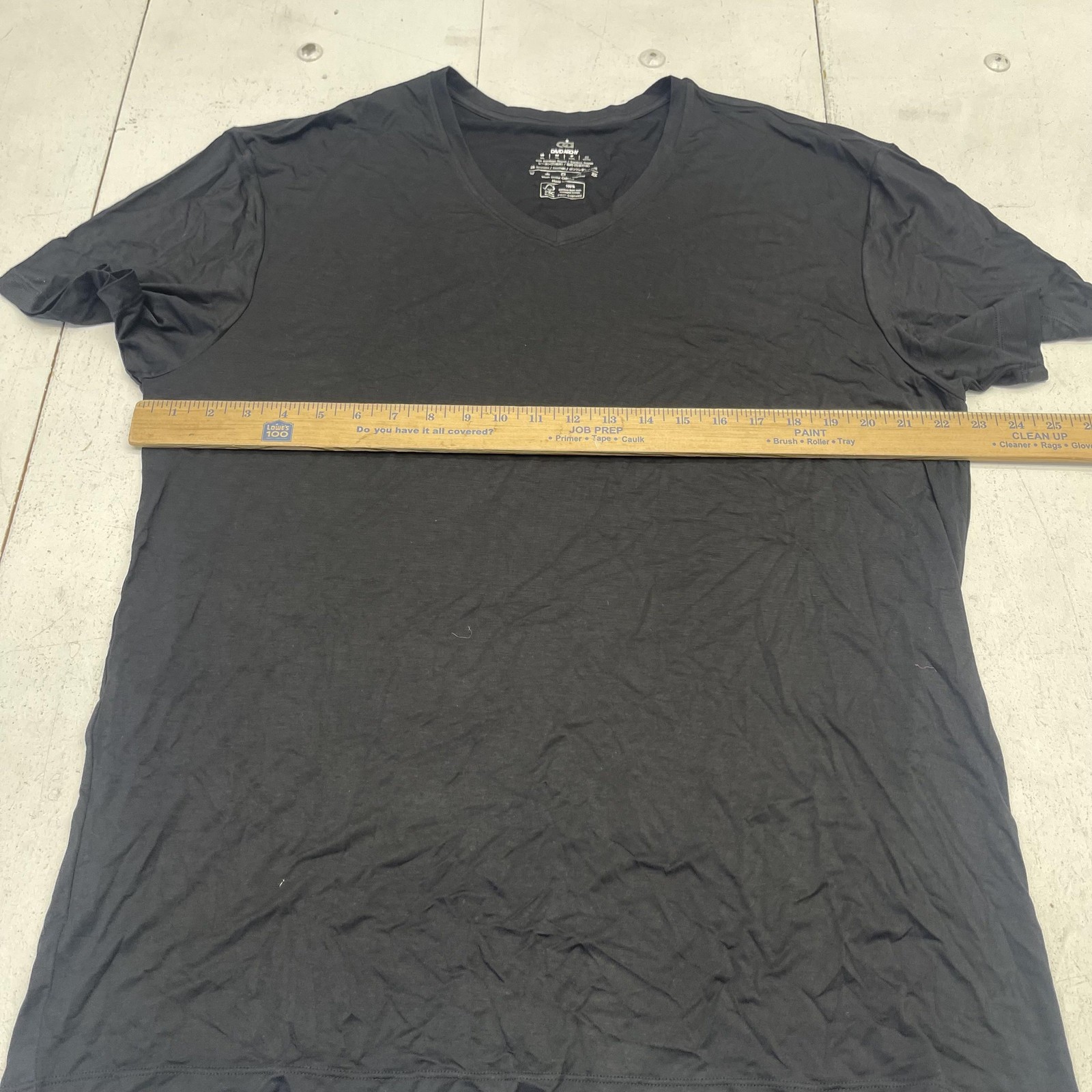 David Archy Shirt Mens XL Black Bamboo Rayon V Neck Short Sleeve Stretch gallery