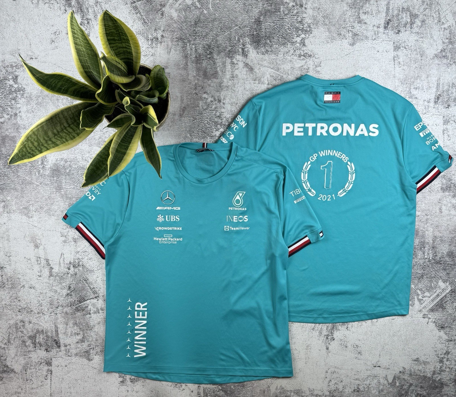 x2 Petronas AMG Winners 2021 2022 Moto Racing Formula 1 T Shirt Men’s Tee Jersey