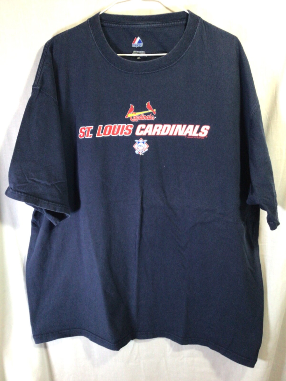 St Louis Cardinals 2008 (Majestic) MLB licensed Blue 2XL Cotton T Shirt