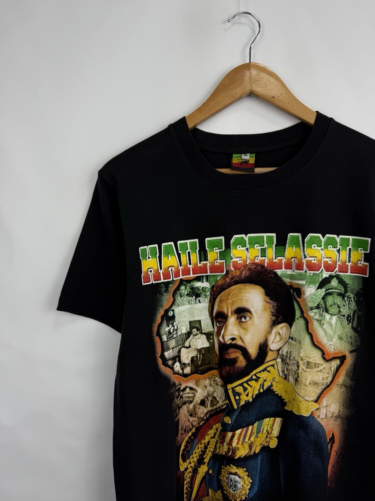 🇪🇹 Vintage 90s Haile Selassie RasTafari Emperor Ethiopia King T-Shirt Size M gallery