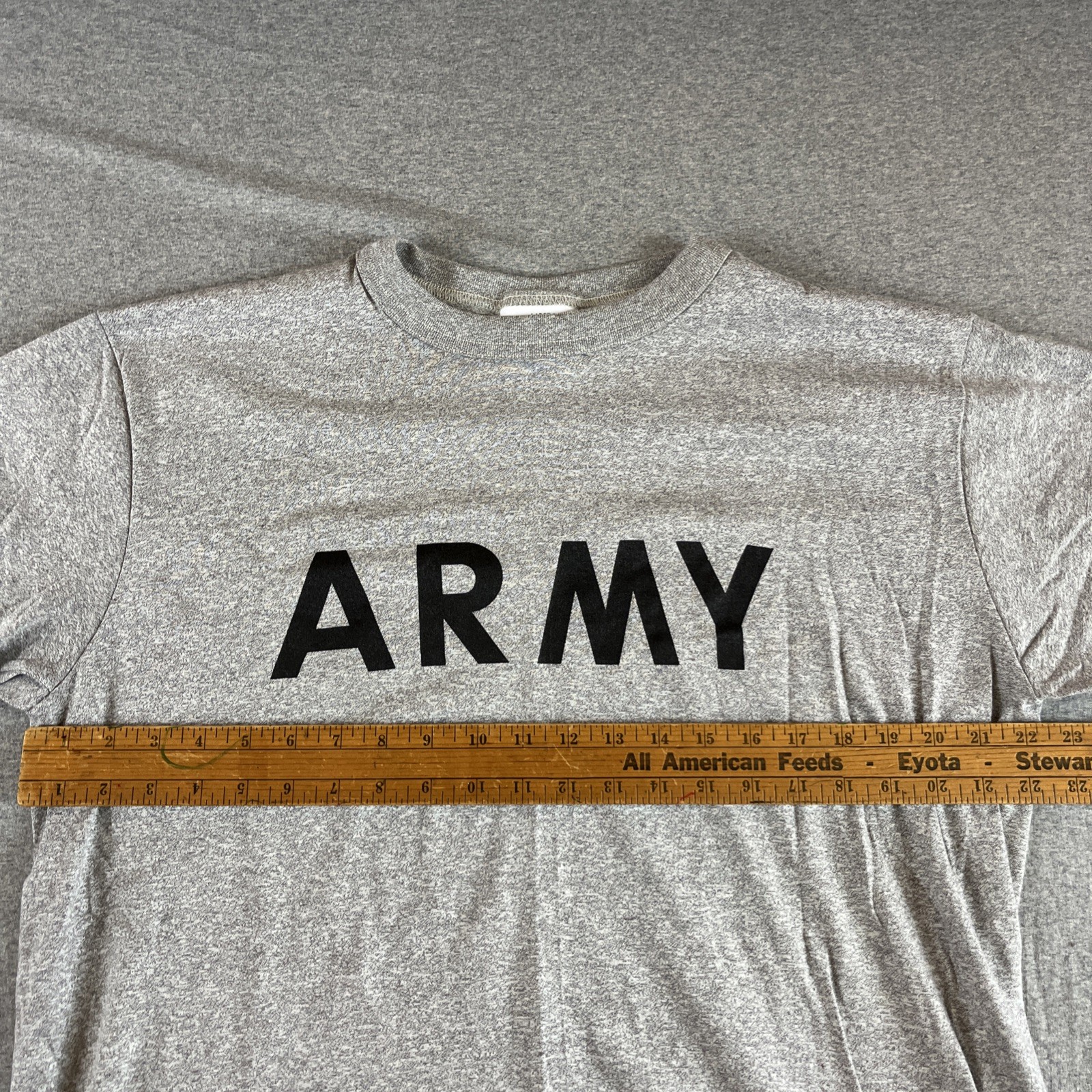 Vtg Single Stitch Army Shirt Men L Gray 80s 90s Military USGI PFU NOS Uniform gallery