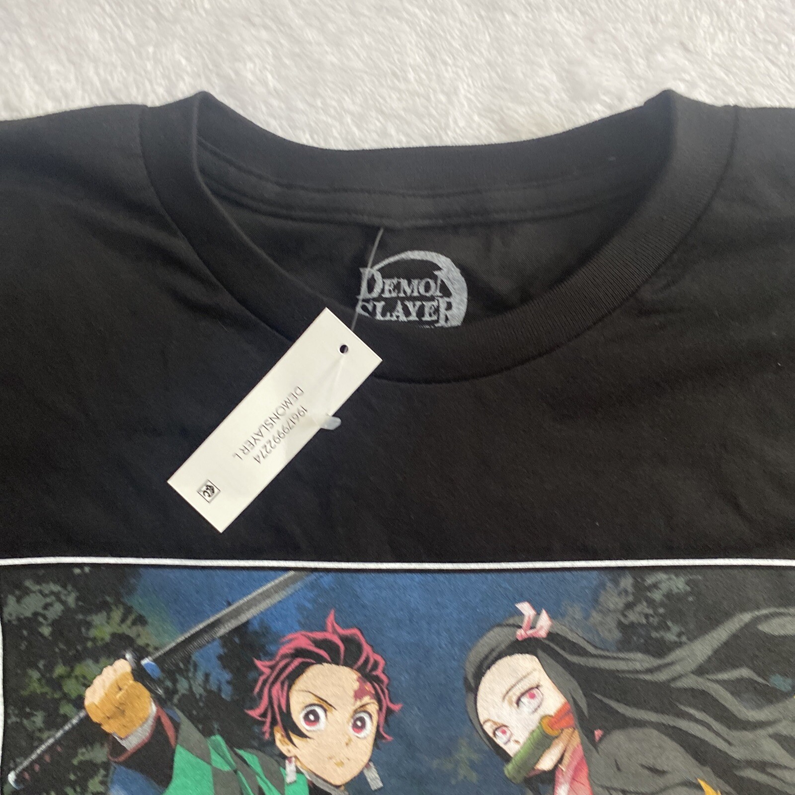 Demon Slayer T Shirt Sz large L Anime Japanese Comic Art Graphic Tee Black gallery