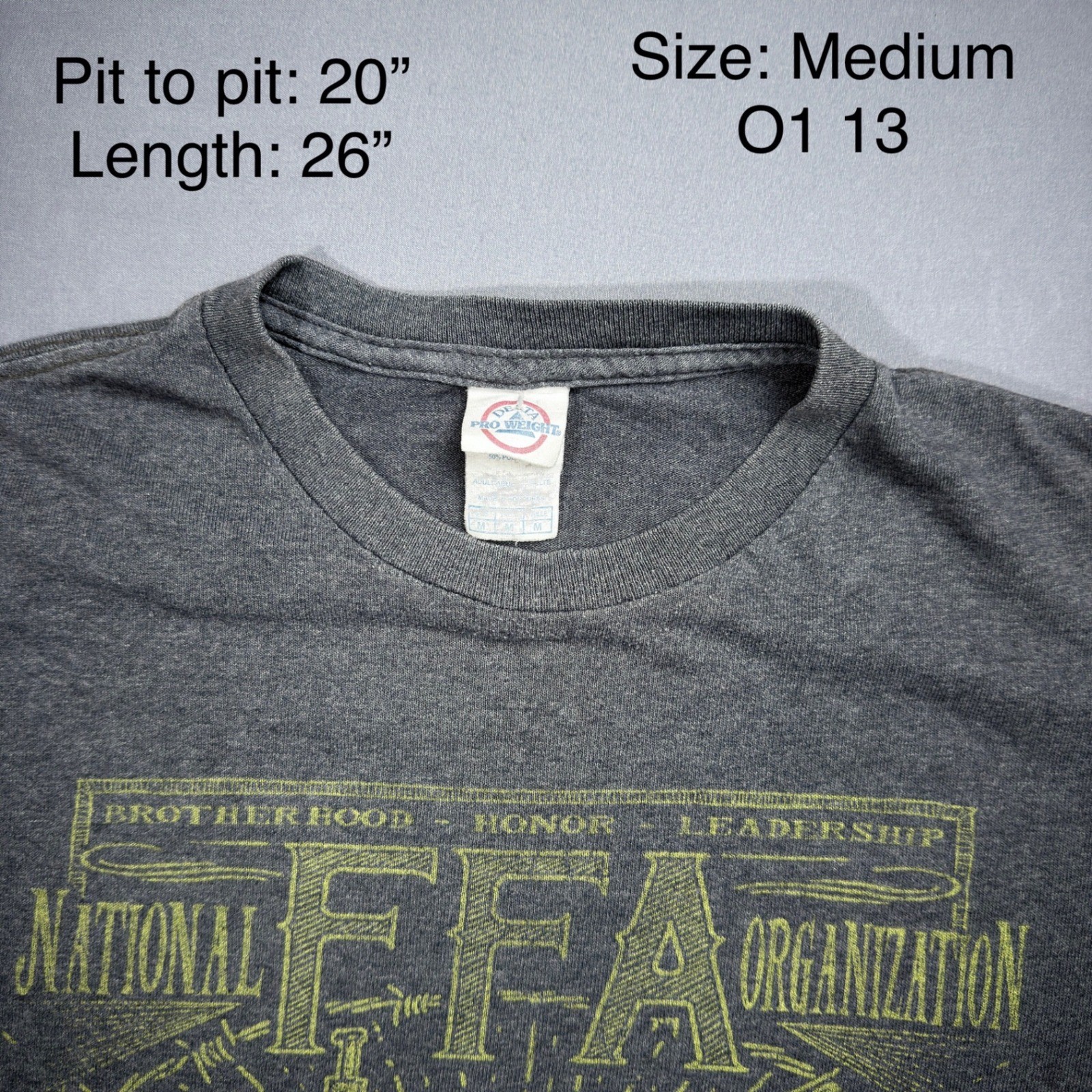 FFA VTG Delta Pro Weight T-Shirt Tractor Graphic Tee Agriculture Mens Size M gallery