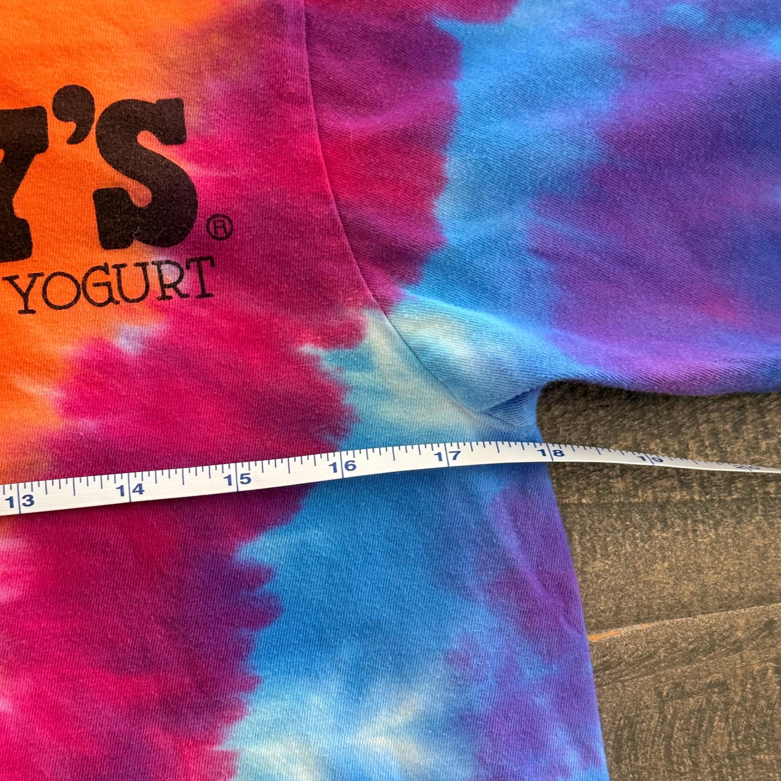 Ben & Jerry's Tie Dye Shirt Bayside USA 100% Combed Ring Spun Cotton USA Medium gallery