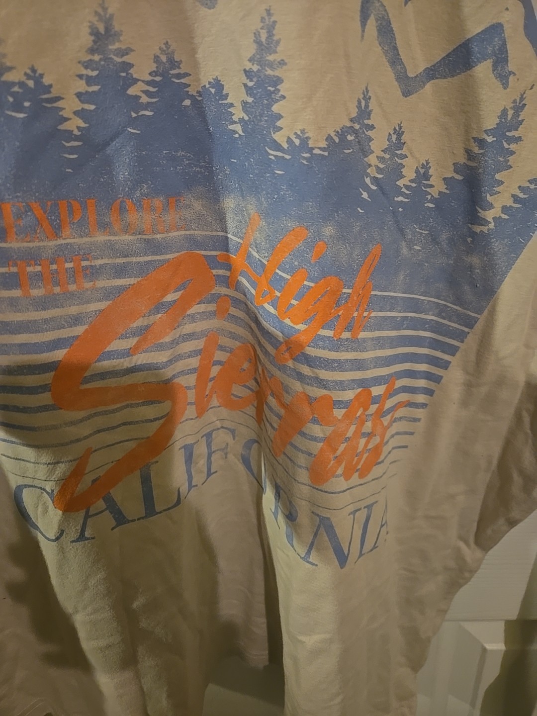 Beige Original Use Explore the High Sierras Long Sleeve T-Shirt Medium gallery