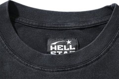 NEW Hell Studios star t-shirt men new Tee Rotten Side Face Logo Wash T-shirt