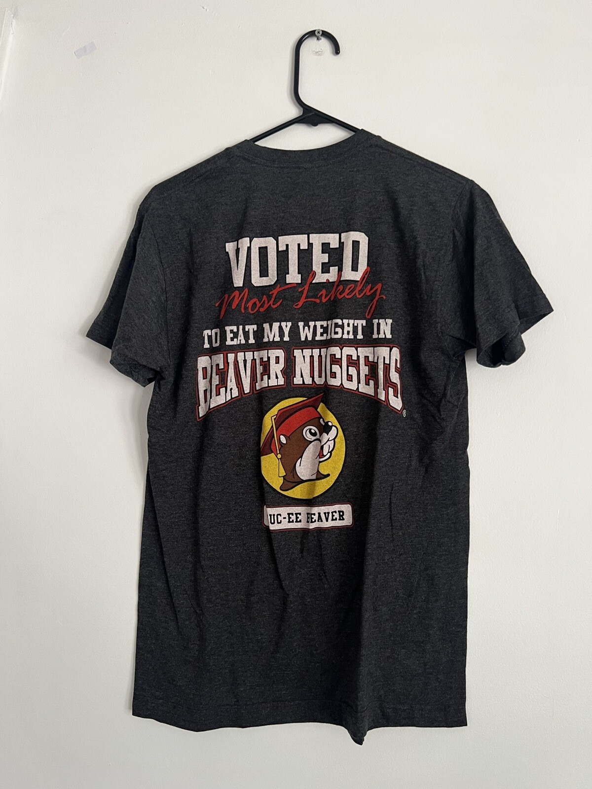 Buc-ee's 2022 Seniors T-Shirt Most Likely To Eat Weight in Beaver Nuggets Size M gallery