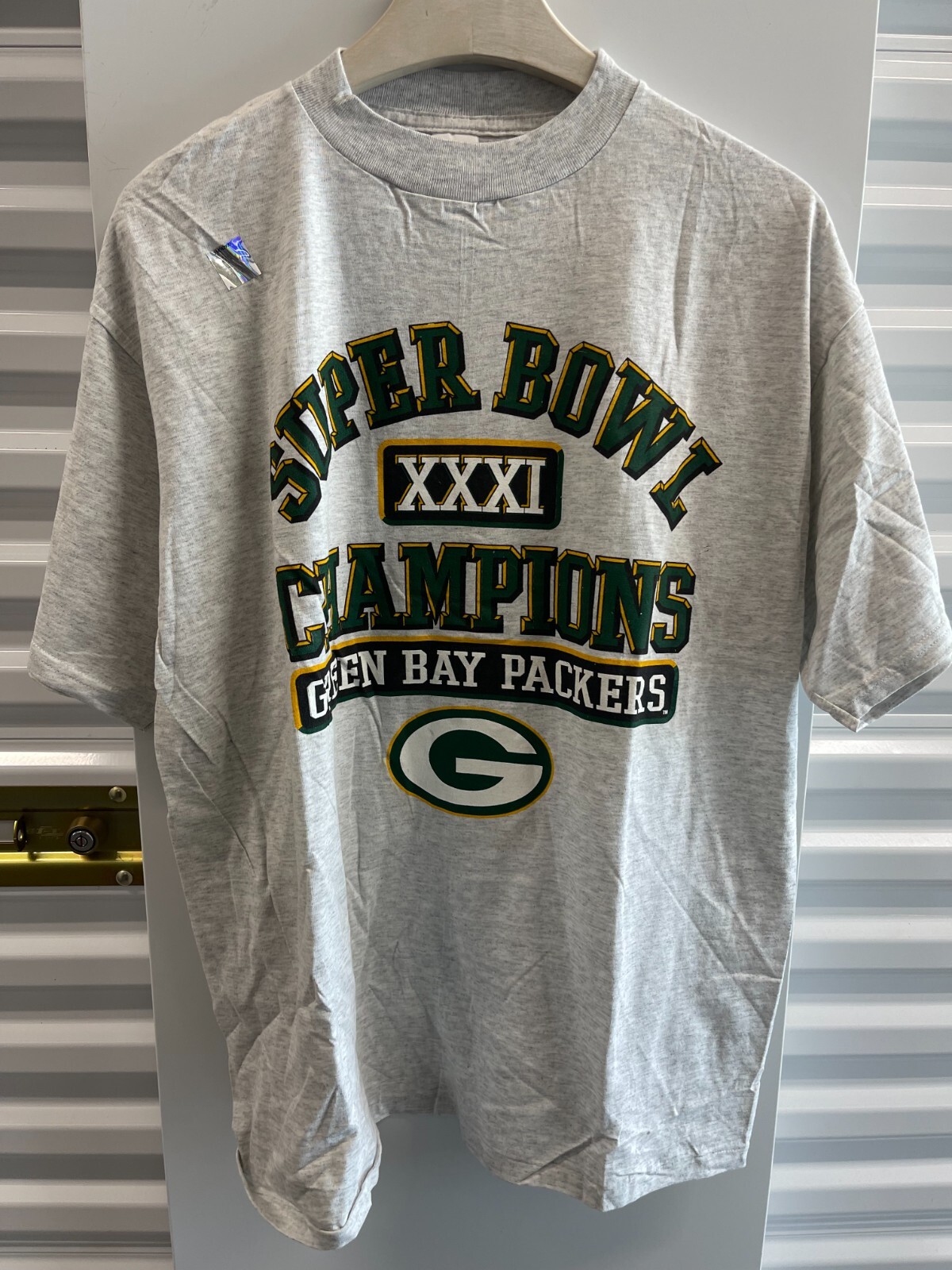 VTG 1996 GREENBAY PACKERS SUPER B0WL 31 CHAMPIONS SHIRT LOGO 7 NWT SINGLE STITCH