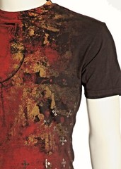 ARCHAIC by AFFLICTION Black BRASS Short Sleeve Slim Fit Y2K MMA Elite T-shirt
