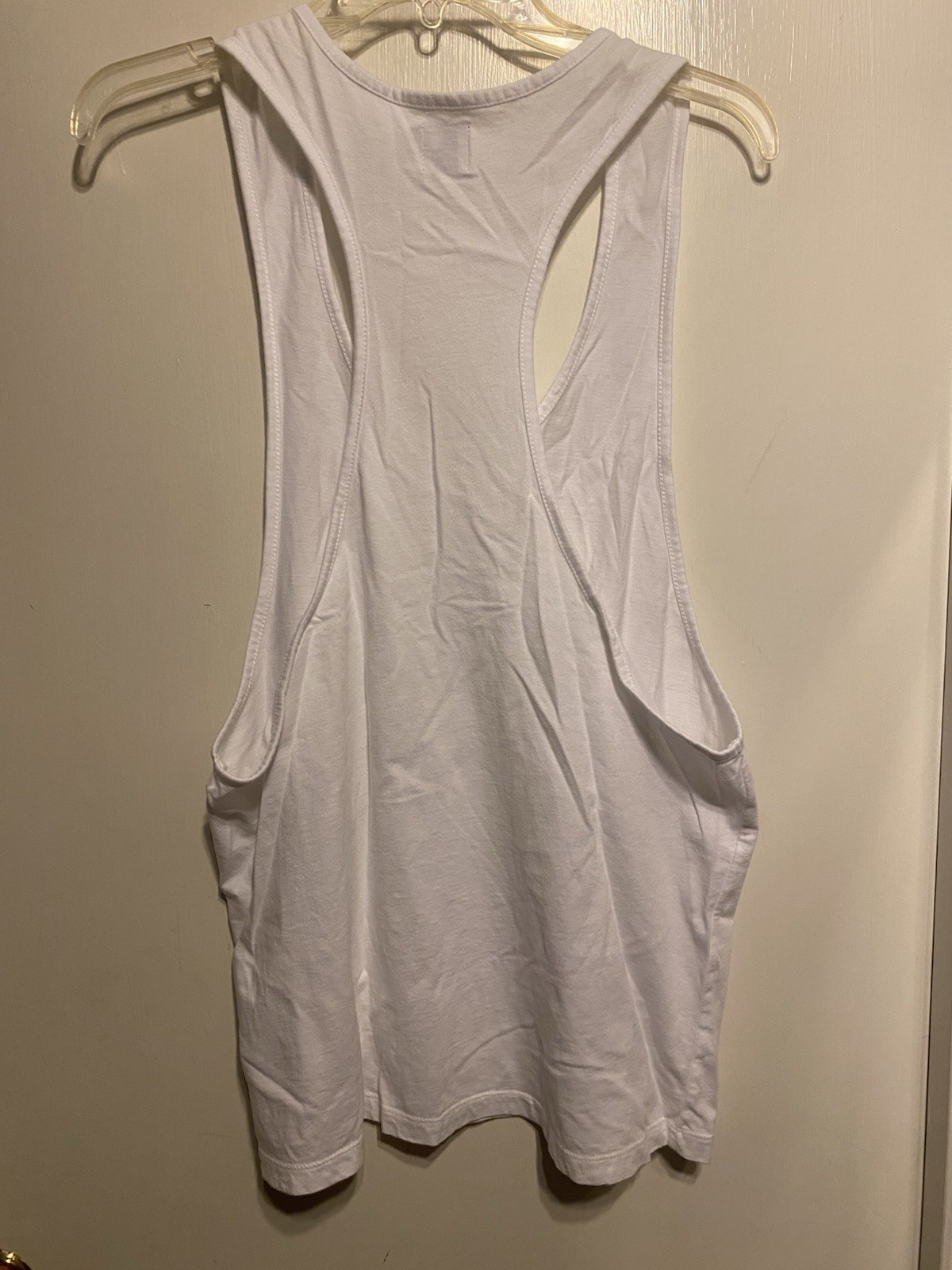 ASOS Men's Racerback tank top deep cut arm openings White Size Medium NWOT gallery