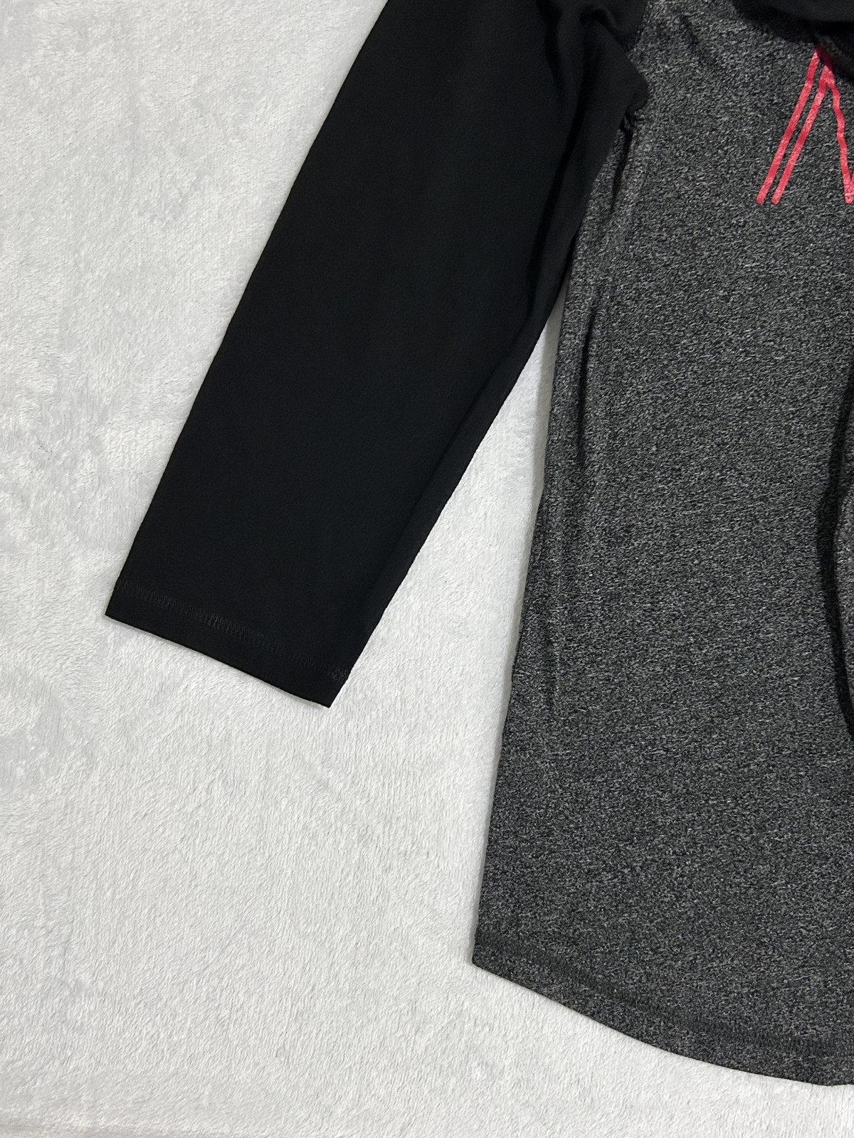 Night Moves T-Shirt Heather Gray Black Raglan Sleeve Graphic Tee New Era Sz S/P gallery