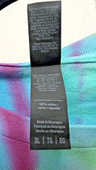 Handmade Tie Dye Spiral & Lines Pattern Rainbow XL Shirt 22.5″ W X 29.5″ L