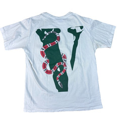VLONE Friends Snake Double Sided White T-Shirt Streetwear Hip Hop Mens Size XL