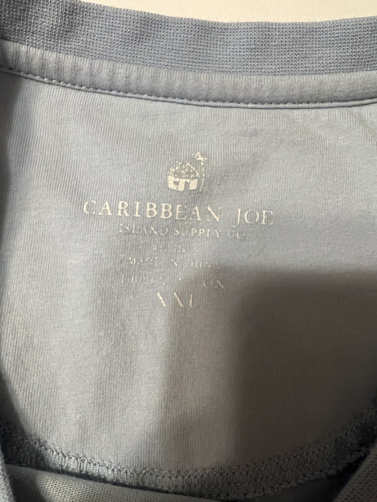 Carribean Joe Men’s Xxl Light Blue Pocket Tee With Crew Neck gallery