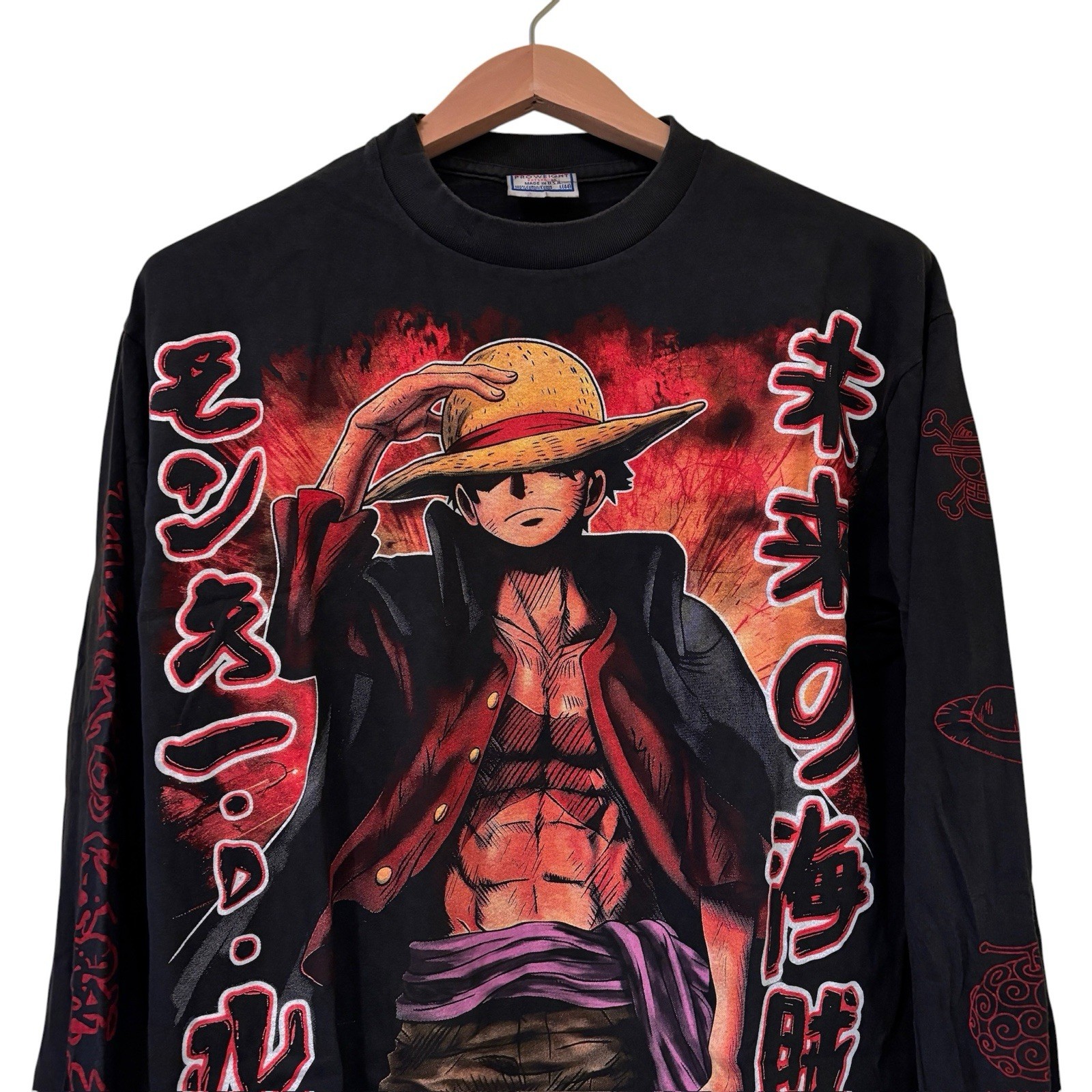 One Piece Anime AOP Manga Monkey D Luffy Long Sleeve T-Shirt Size Large gallery