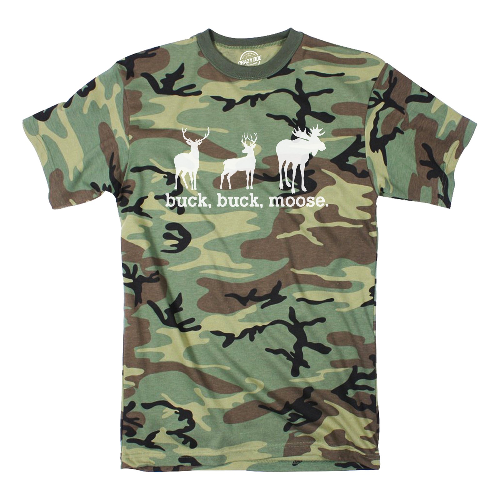 Buck Buck Moose Camo T Shirt Funny Deer Hunting Joke Tee for Guys