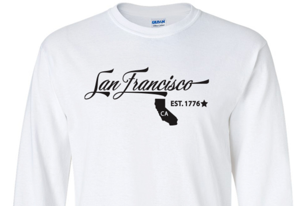 San Francisco California T-Shirt Long Sleeve Graphic Tee Unisex Apparel Custom gallery