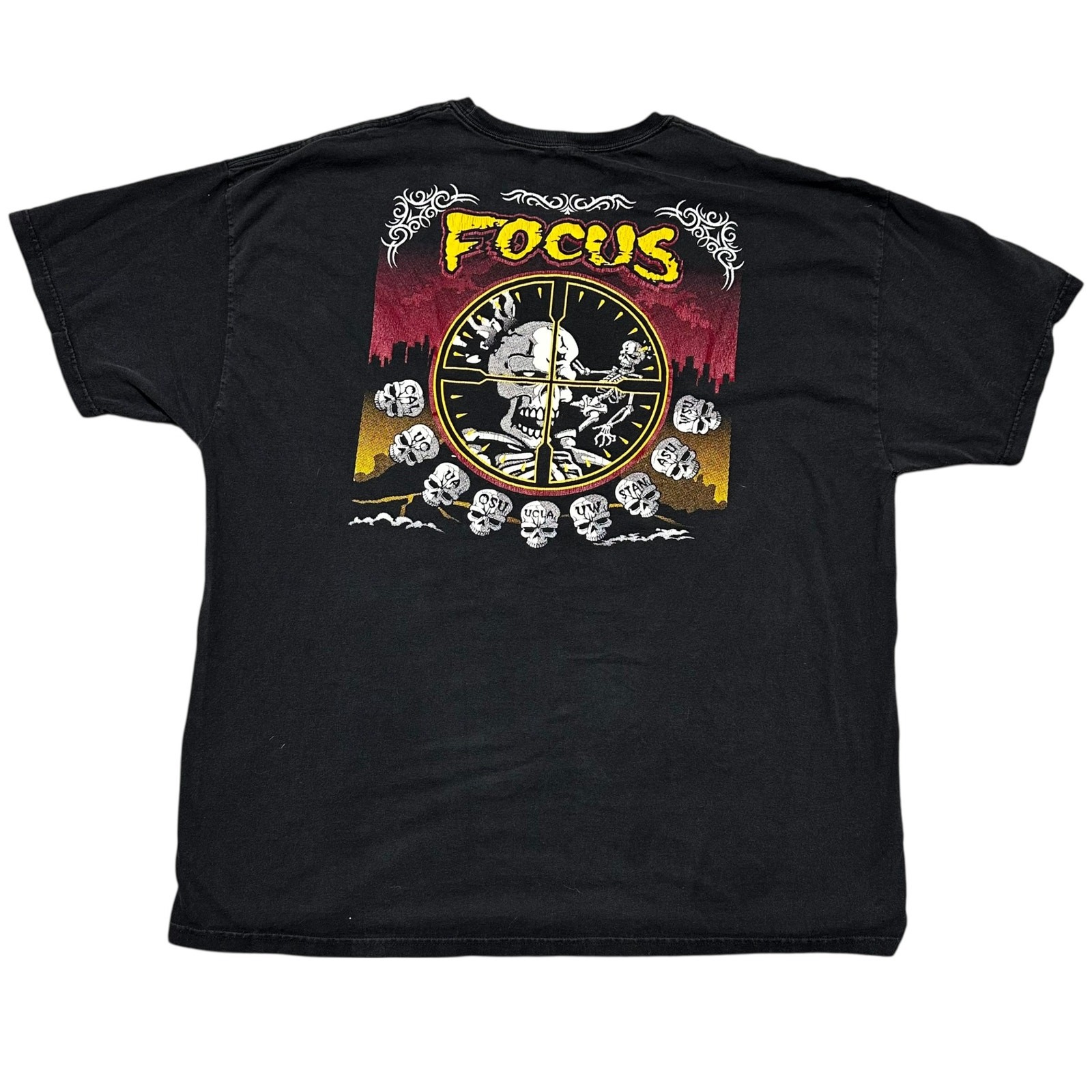 Vintage Y2K USC Trojans Pac10 Skull Graphic Tee Shirt Tribal Pac12 NCAA XL gallery