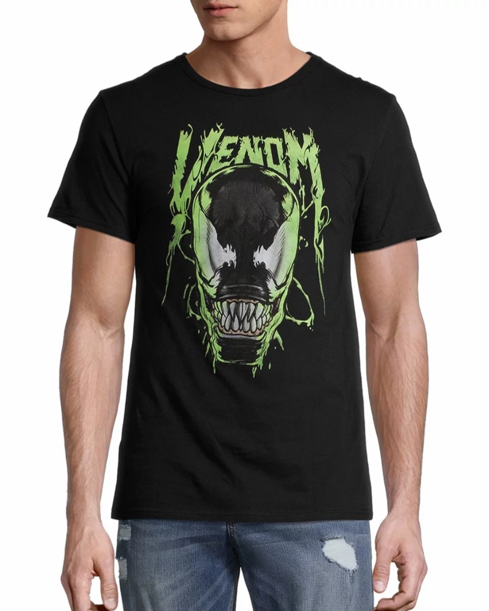 Marvel Comics Men's Spider-Man Venom Green Ooze Character Adult T-Shirt gallery
