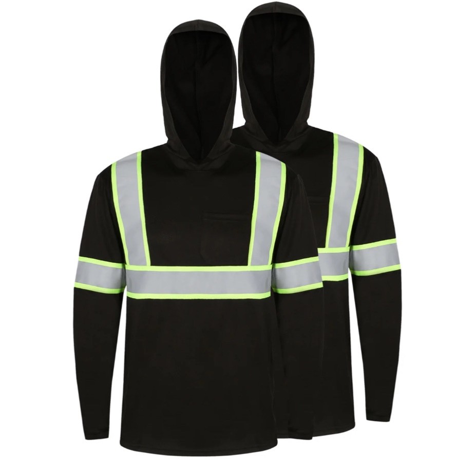 2 PCS Pack Unisex High Visibility Hoodie Reflective Safety Long Sleeve gallery